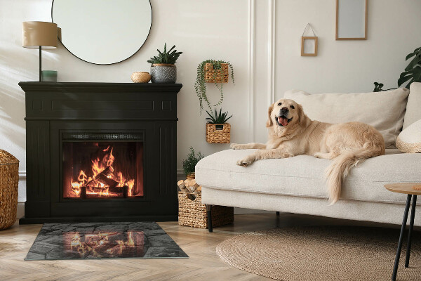 Plaat voor onder kachel Natuursteenmotief