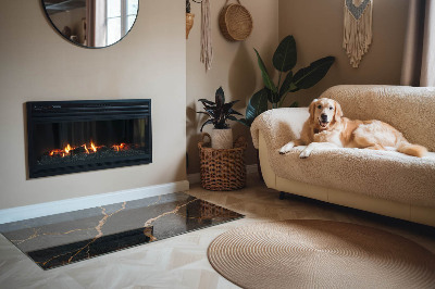 Vloerplaat openhaard Klassiek marmer met subtiele aderen.