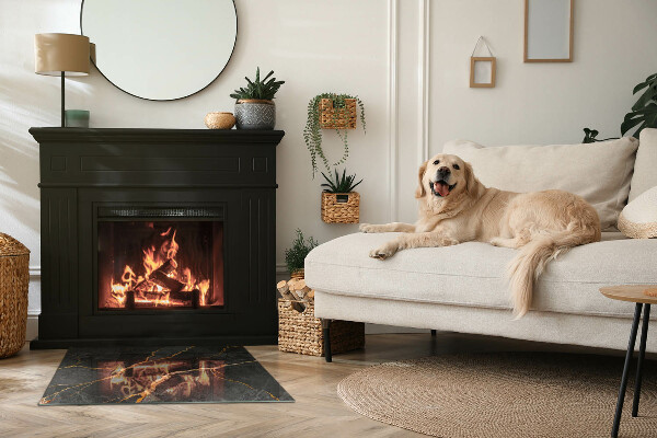 Vloerplaat openhaard Klassiek marmer met subtiele aderen.