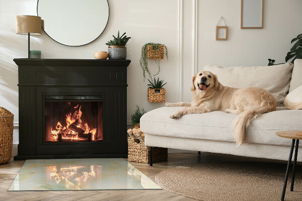 Vloerplaat openhaard Marmerpatroon in een moderne stijl