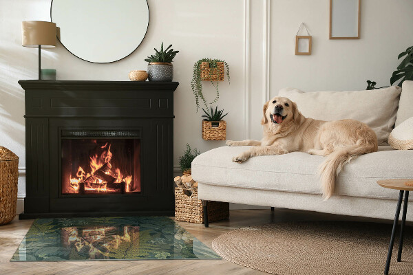 Vloerplaat openhaard Vlinders tussen plantenaccenten