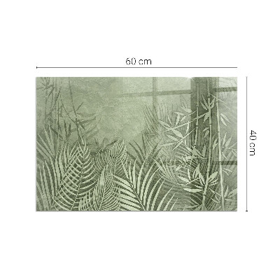 Plaat voor onder kachel Achtergrond met tropische bladeren