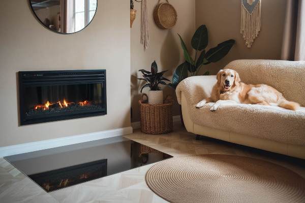 Plaat voor onder kachel Kleur: Donker grafiet