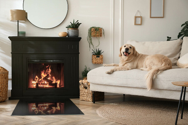 Plaat voor onder kachel Kleur: Donker grafiet