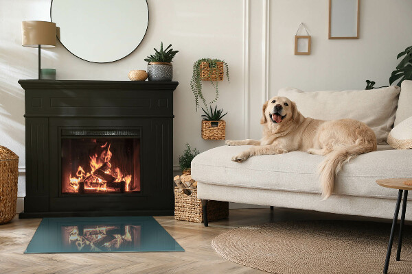 Vloerplaat openhaard Zeekleur