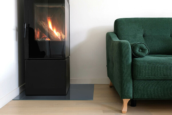 Plaat voor onder kachel Kleur: Donkerblauw