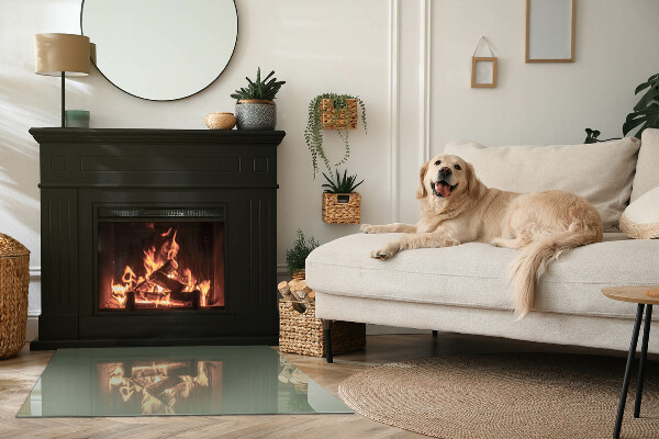 Vloerplaat openhaard Olijfkleur