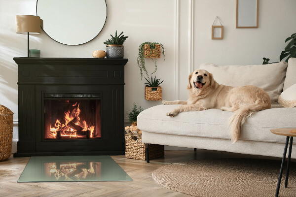 Vloerplaat openhaard Olijfkleur