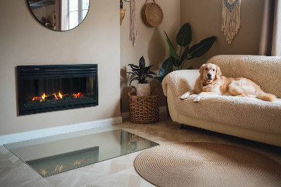 Plaat voor onder kachel Grijsgroene kleur