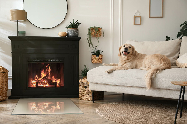 Plaat voor onder kachel Kleur beige