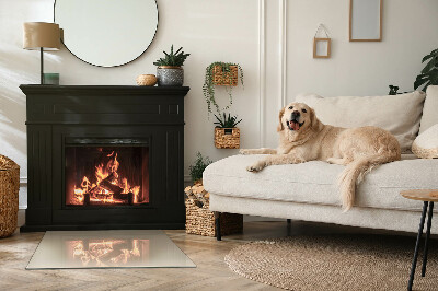 Plaat voor onder kachel Kleur beige