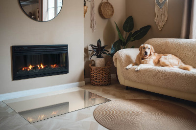 Plaat voor onder kachel Kleur beige