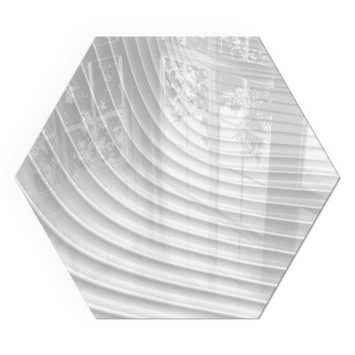 Zeshoekige onderplaat kachel Golven van subtiele vormen