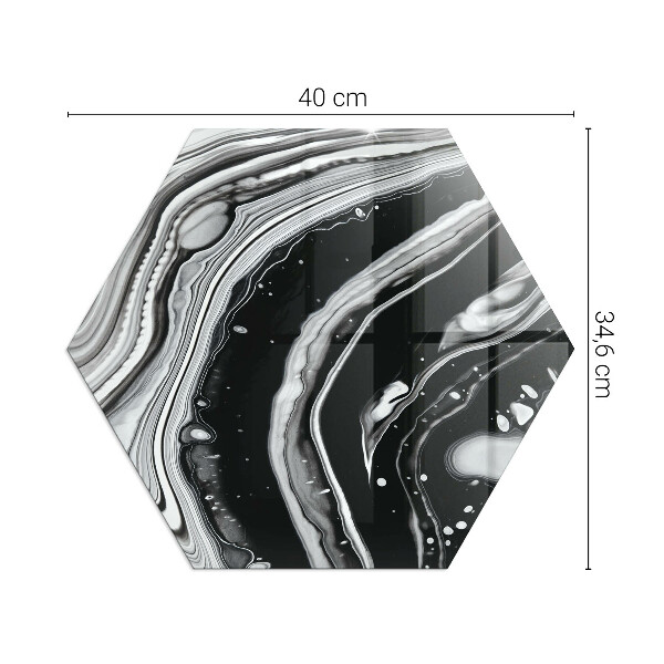 Zeshoekige plaat onder houtkachel Abstracte golvende en lineaire patronen