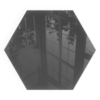 Zeshoekige vloerplaat voor kachel Kleur: Grijsbruin