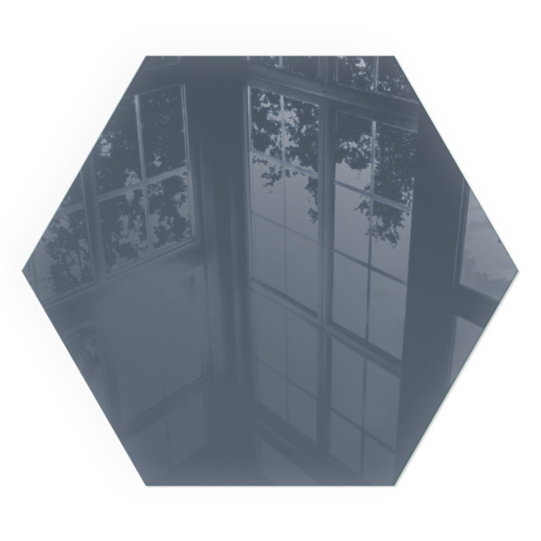 Zeshoekige onderplaat kachel Kleur: Donkerblauw