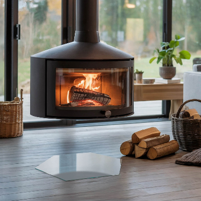 Zeshoekige onderplaat kachel Kleur grijs