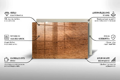 Glasplaat voor grafkaars Houtstructuur