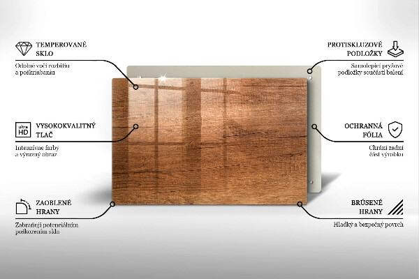 Glasplaat voor grafkaars Houtstructuur