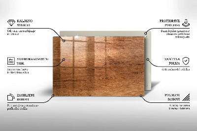 Glasplaat voor grafkaars Houtstructuur