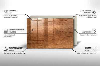Glasplaat voor grafkaars Houtstructuur
