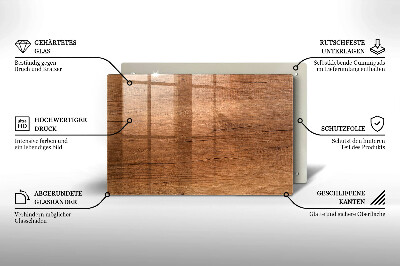 Glasplaat voor grafkaars Houtstructuur