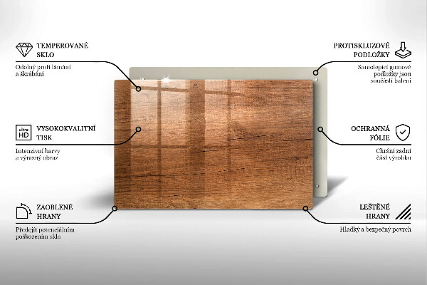 Glasplaat voor grafkaars Houtstructuur