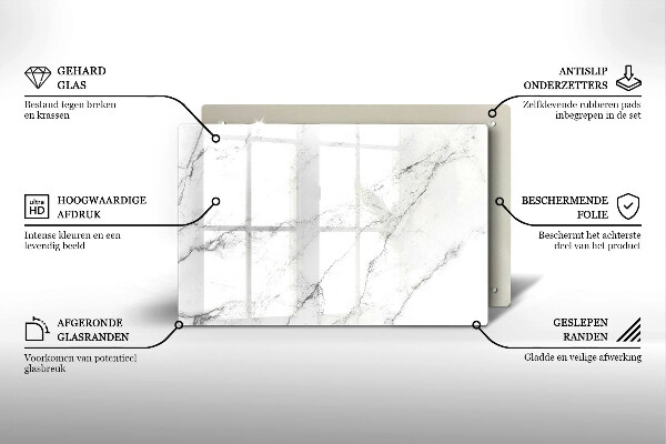 Grafkaars onderzetter Elegante marmertextuur