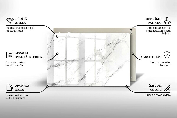 Grafkaars onderzetter Elegante marmertextuur