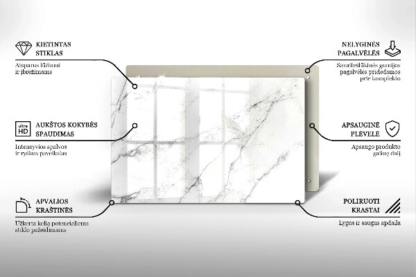 Grafkaars onderzetter Elegante marmertextuur