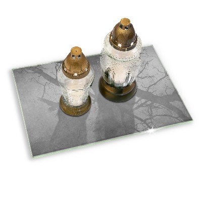 Glasplaat voor grafkaars Achtergrond met betontextuur