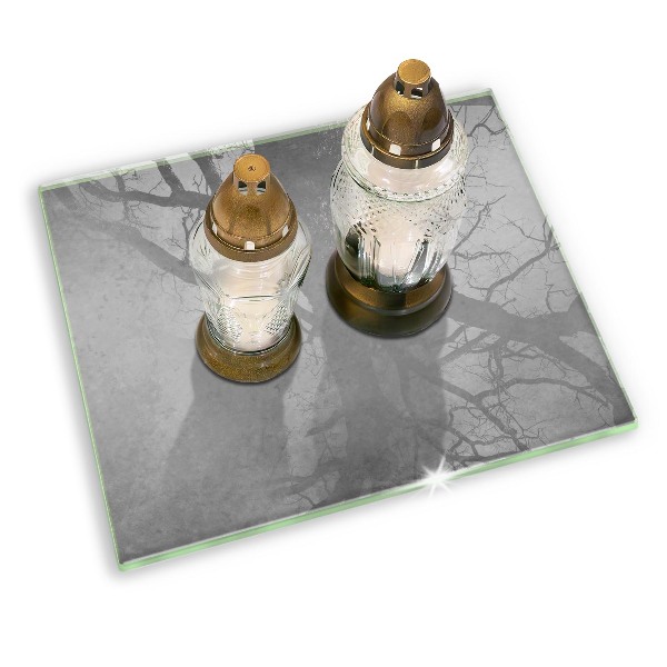 Glasplaat voor grafkaars Achtergrond met betontextuur