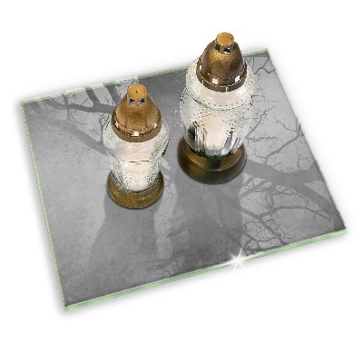 Glasplaat voor grafkaars Achtergrond met betontextuur