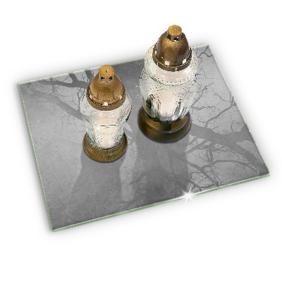 Glasplaat voor grafkaars Achtergrond met betontextuur