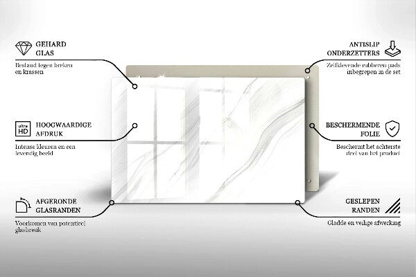 Grafkaars onderzetter Delicaat marmer