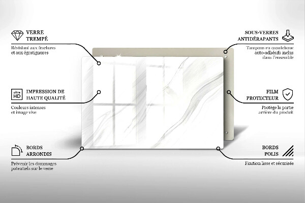 Grafkaars onderzetter Delicaat marmer