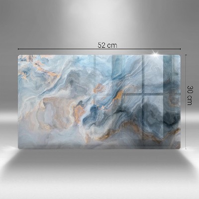 Glasplaat voor grafkaars Marmertextuur