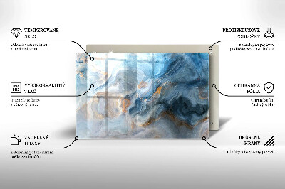 Glasplaat voor grafkaars Marmertextuur