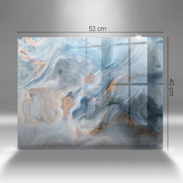 Glasplaat voor grafkaars Marmertextuur