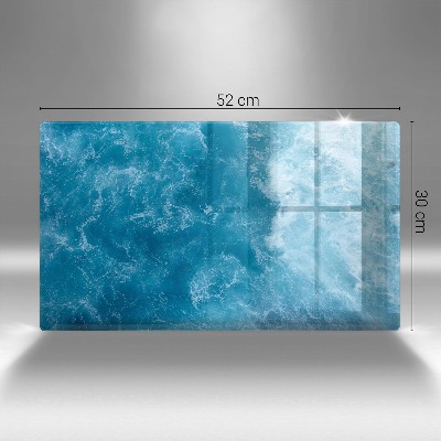 Glasplaat voor grafkaars Blauw water