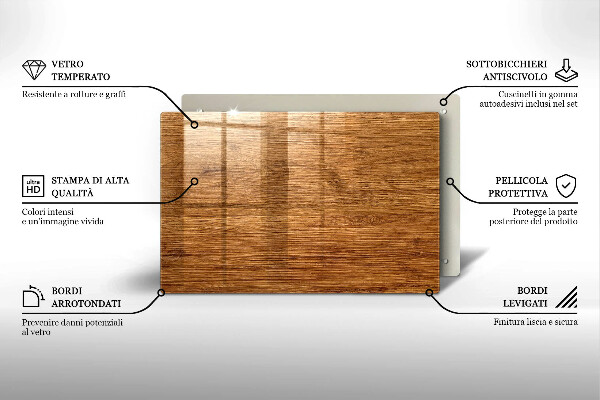 Grafkaars onderzetter Houtnerfstructuur
