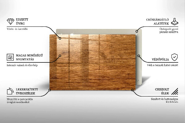 Grafkaars onderzetter Houtnerfstructuur