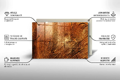 Glasplaat voor grafkaars Houtringen