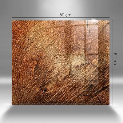 Glasplaat voor grafkaars Houtringen