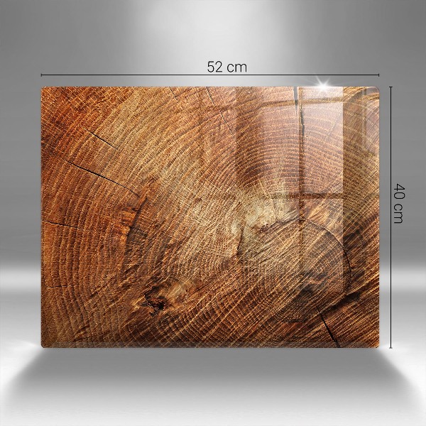 Glasplaat voor grafkaars Houtringen