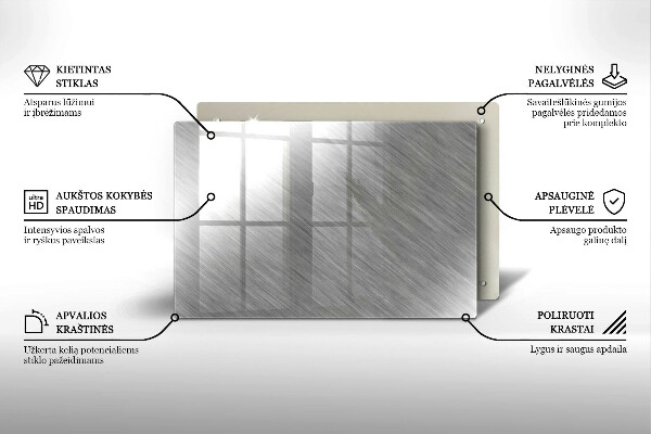 Glasplaat voor grafkaars Achtergrond met metaalstructuur