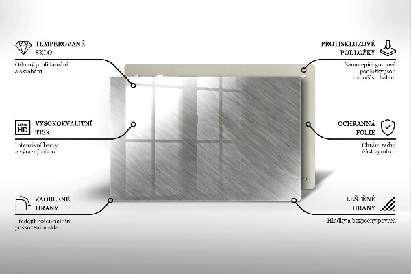 Glasplaat voor grafkaars Achtergrond met metaalstructuur