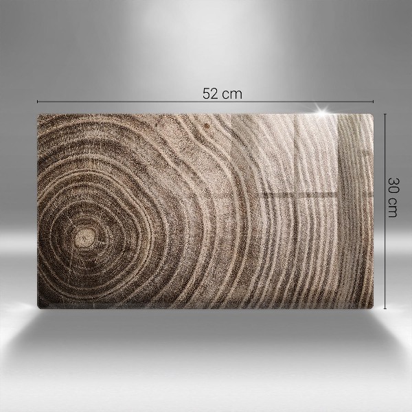 Glasplaat voor grafkaars Jaarringen van bomen