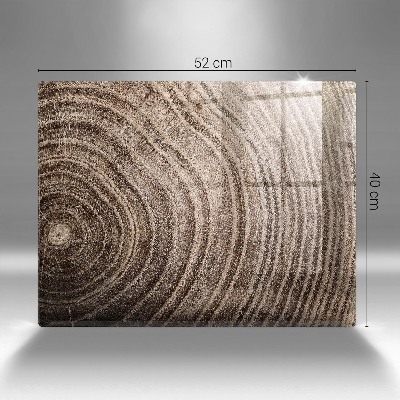 Glasplaat voor grafkaars Jaarringen van bomen