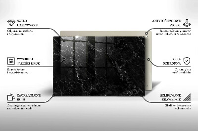 Glasplaat voor grafkaars Elegant marmer